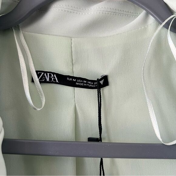 NWT Zara Blogger Favorite Pastel Green Blazer Mini Dress - Picture 10 of 11